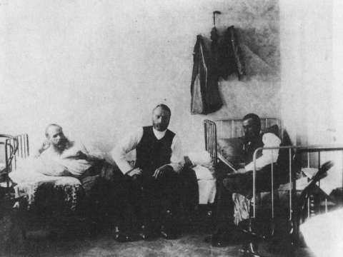 Dostoevsky (left) in the Haymarket, 21/22 March 1874
