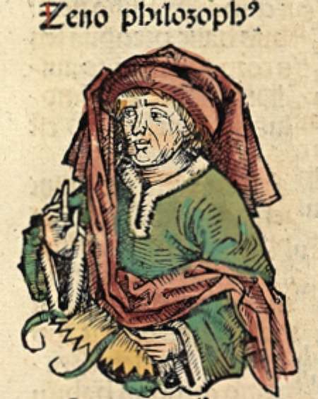 Zeno, portrayed as a medieval scholar in the Nuremberg Chronicle