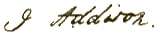 Joseph Addison Signature