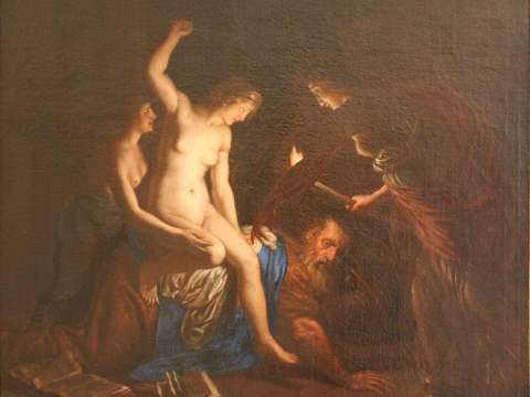 Aristotle and Campaspe, Alessandro Turchi (attrib.) Oil on canvas, 1713
