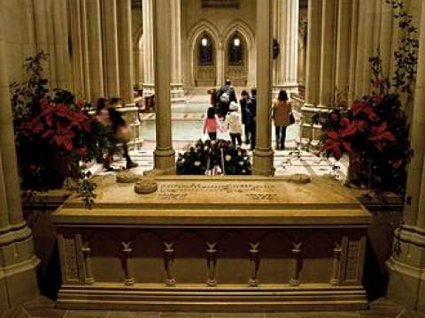 The final resting place of Woodrow Wilson at the Washington National Cathedral
