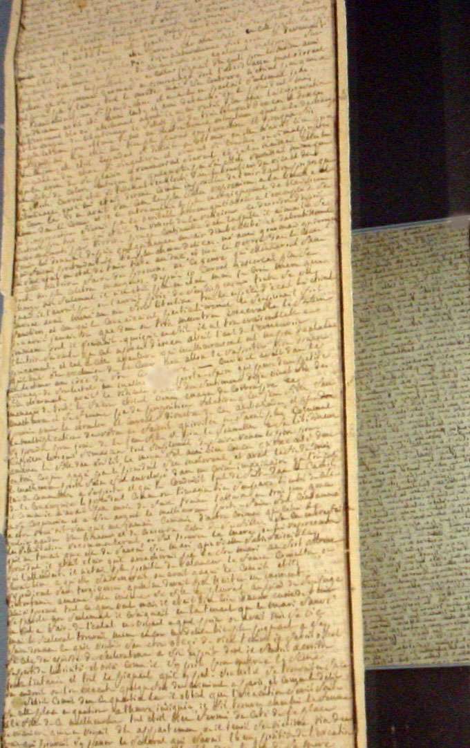 Detail of Les 120 Journées de Sodome manuscript