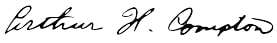 Arthur Compton Signature