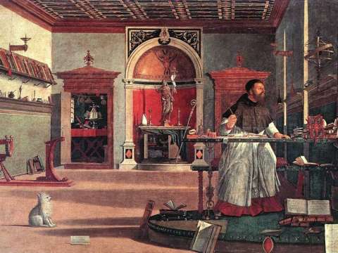 St. Augustine in His Study by Vittore Carpaccio, 1502