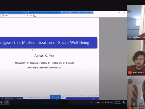 Adrian K. Yee - 'Edgeworth's Mathematization of Social Well Being'