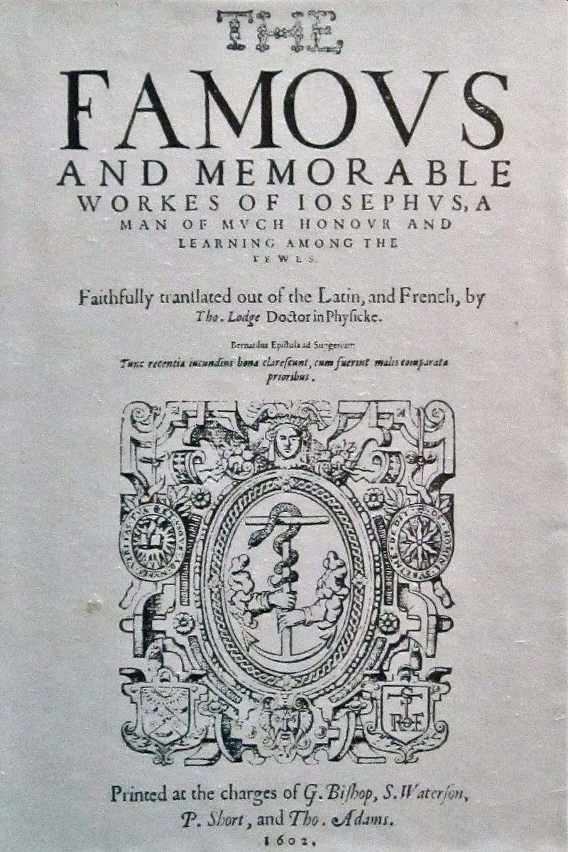 The works of Josephus translated by Thomas Lodge (1602).