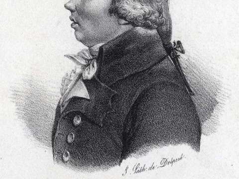 Side view sketching of French politician Louis Legendre (1752–1797).