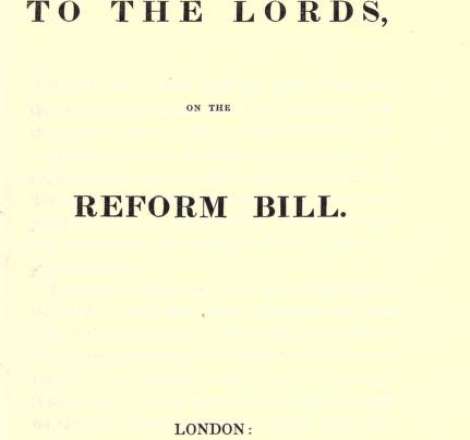 Friendly advice, most respectfully submitted to the Lords, on the Reform bill