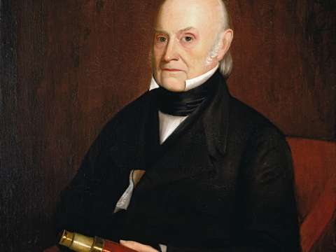 Portrait of Quincy Adams by William Hudson, 1844