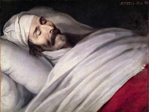 Painting by Philippe de Champaigne showing Cardinal Richelieu on his deathbed