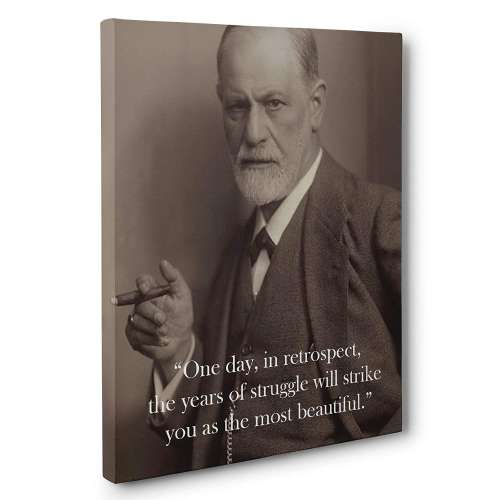 Sigmund Freud Years of Struggle Quote Canvas