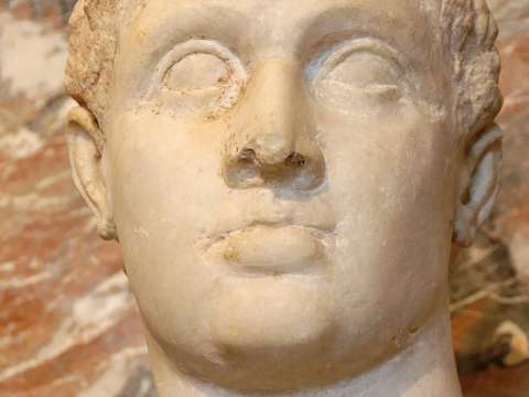 Hellenistic portrait of Ptolemy XII Auletes, the father of Cleopatra