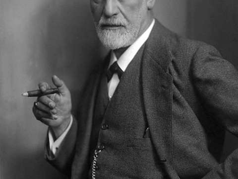 Photographic portrait of Sigmund Freud, signed by the sitter