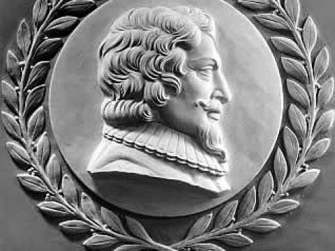 Marble bas-relief of Hugo Grotius among 23 reliefs of great historical lawgivers in the chamber of the U.S. House of Representatives in the United States Capitol