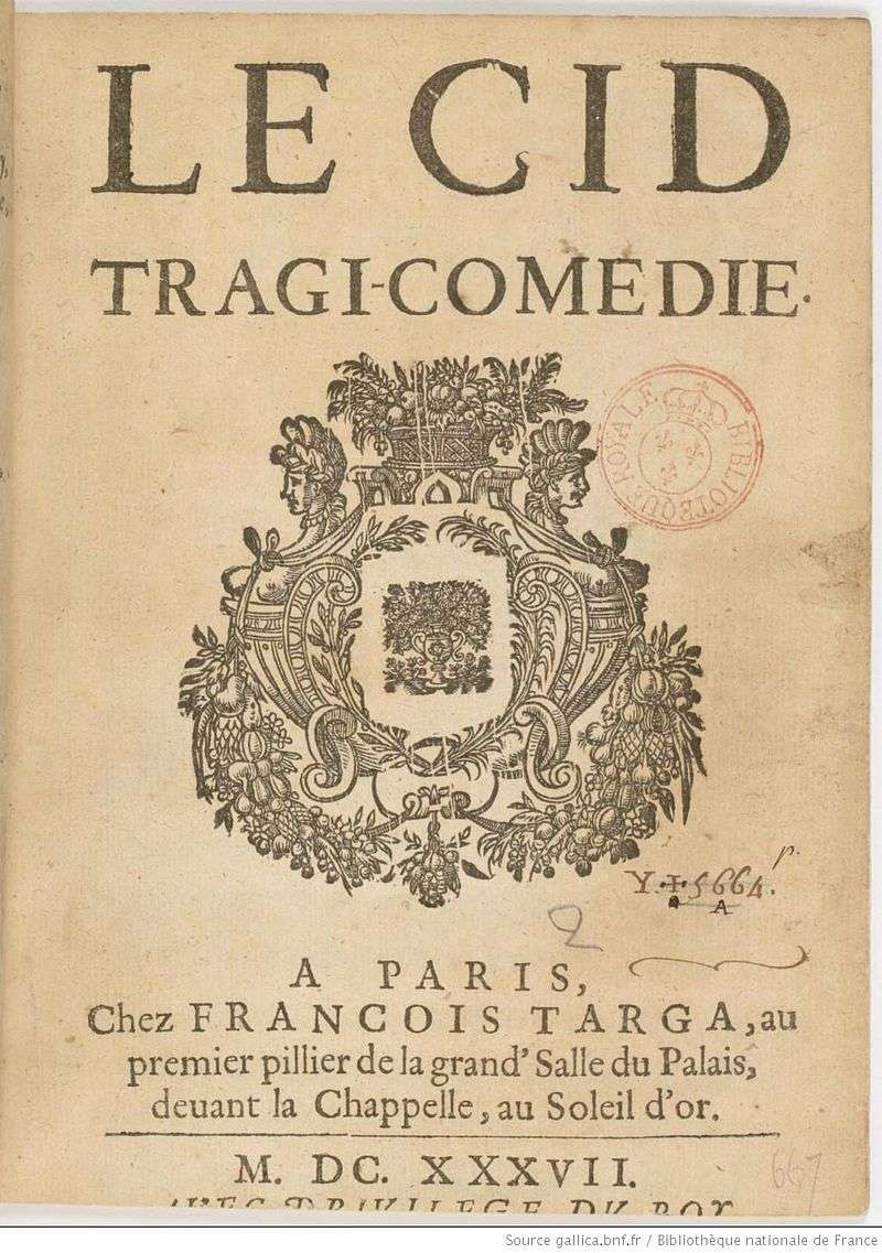 Le Cid, 1637 edition