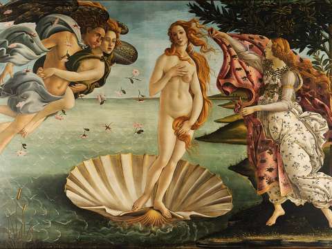 The Birth of Venus, c. 1485. Uffizi, Florence