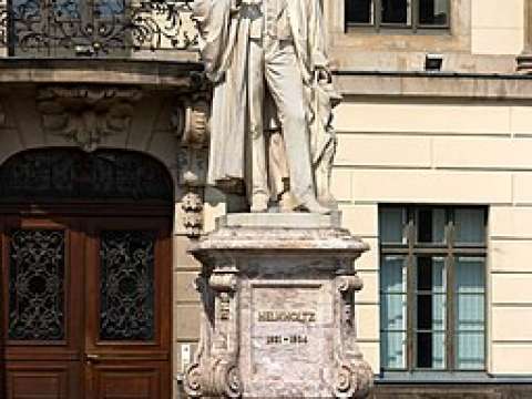 Helmholtz's statue in front of Humboldt University in Berlin