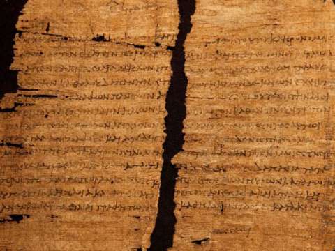A papyrus document dated February 33 BC granting tax exemptions to a person in Egypt and containing the signature of Cleopatra written by an official