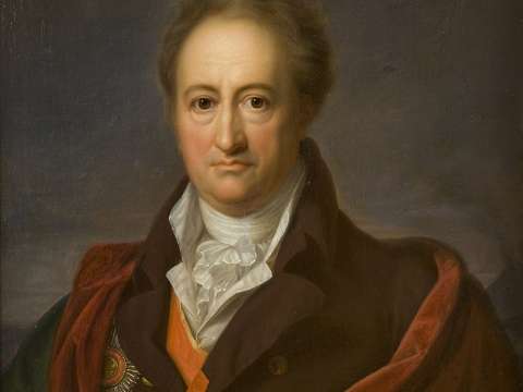 Goethe in 1808; portrait by Gerhard von Kügelgen