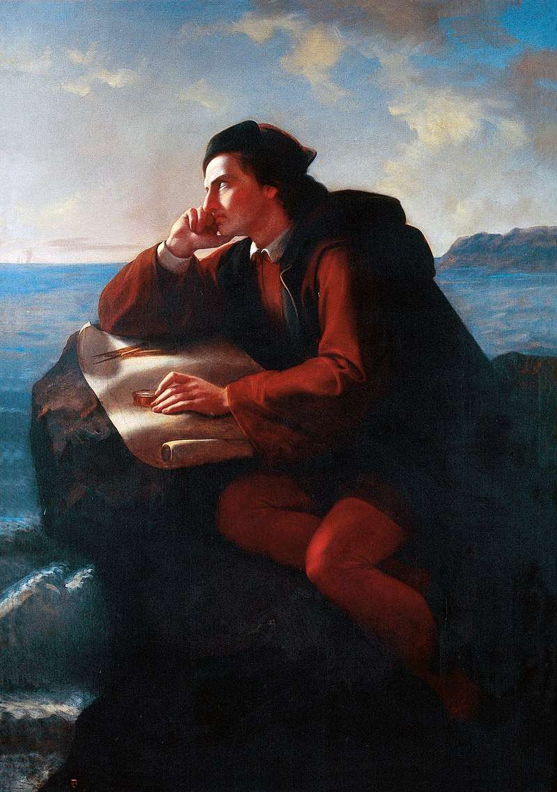 The Inspiration of Christopher Columbus by José María Obregón, 1856