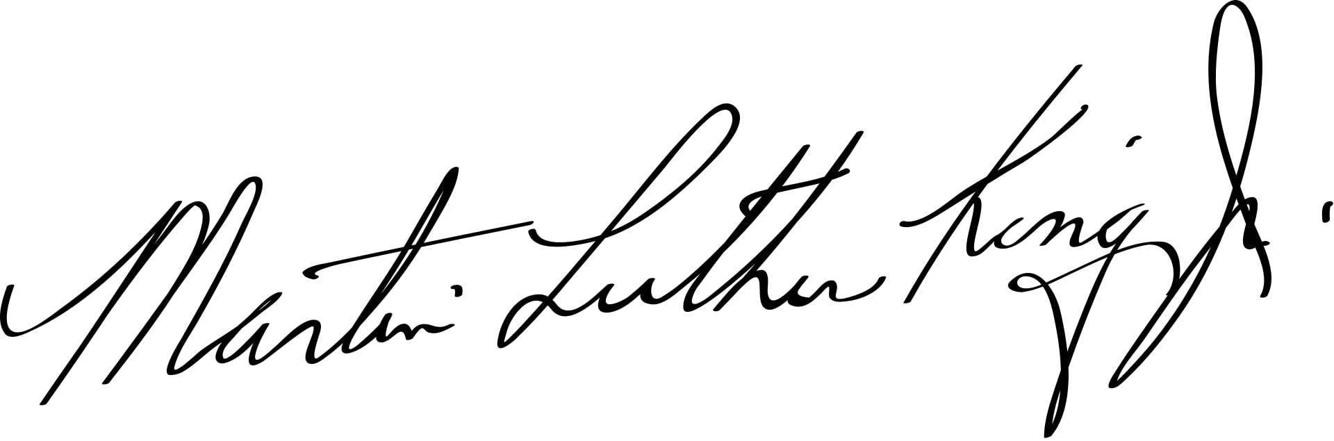Martin Luther King Jr. Signature