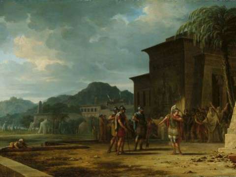 Alexander at the Tomb of Cyrus the Great, by Pierre-Henri de Valenciennes (1796)