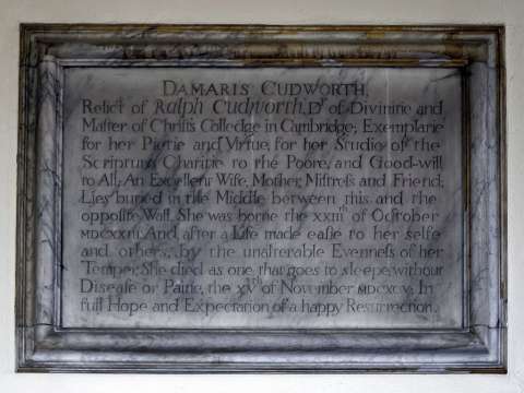 Memorial to Damaris Cudworth