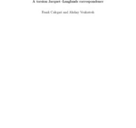 A torsion Jacquet–Langlands correspondence Frank Calegari and Akshay Venkatesh
