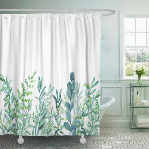Green Eucalyptus Shower Curtain
