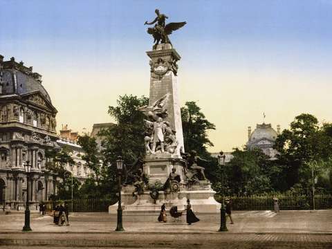 Gambetta monument at the Louvre, c.1900