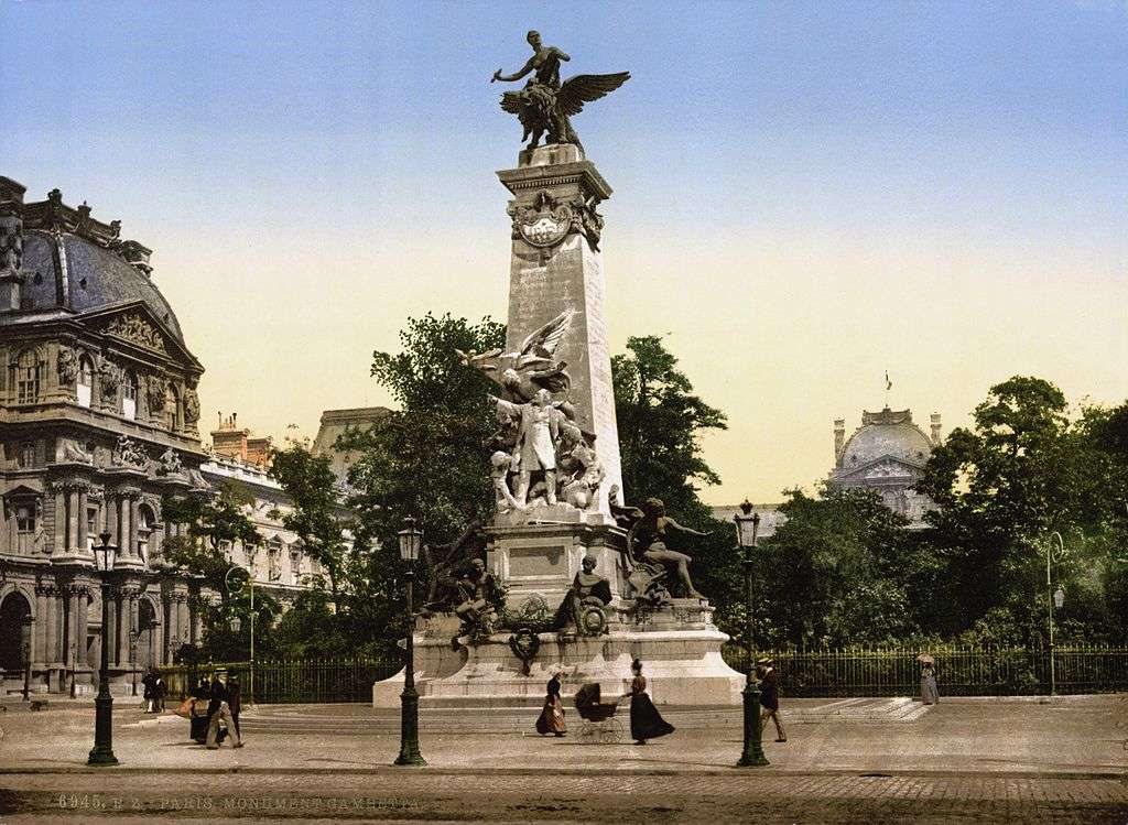 Gambetta monument at the Louvre, c.1900