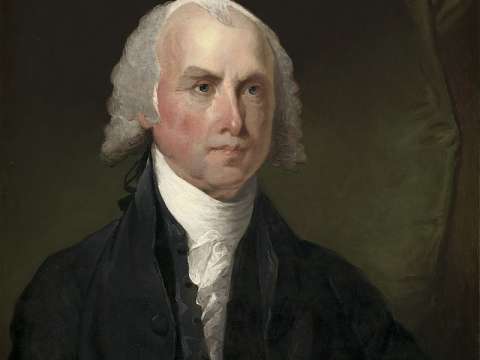 Portrait of James Madison c. 1821, by Gilbert Stuart