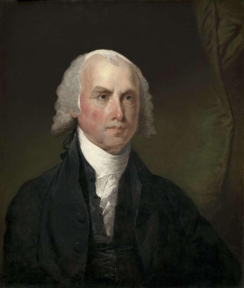 Portrait of James Madison c. 1821, by Gilbert Stuart