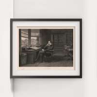 Charles Dickens in his Study Photo