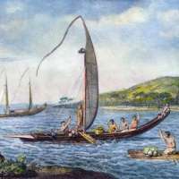 Natives Of Tahiti Engraving Poster Print