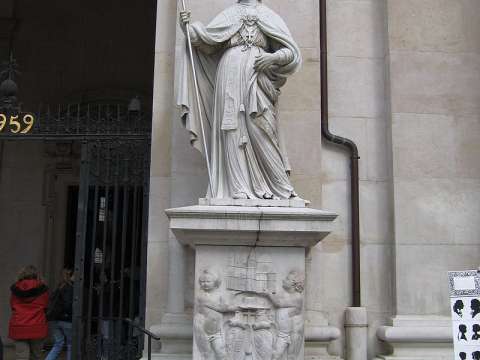 Statue of Saint Vergilius at the Salzburg Cathedral