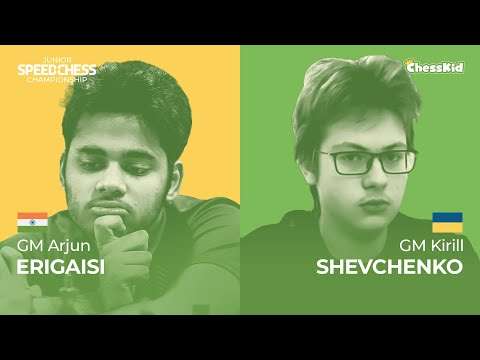 Arjun Erigaisi vs Kirill Shevchenko | Junior Speed Chess Championship