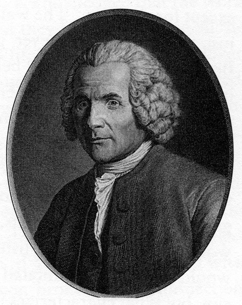 A portrait of Rousseau in later life