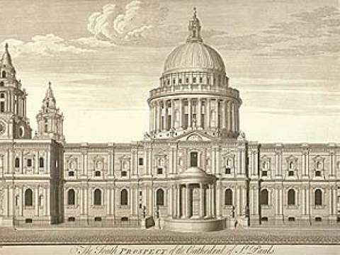 Wren's cathedral as built.