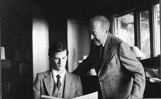 Rudolf Koelman (left) with Heifetz, 1979