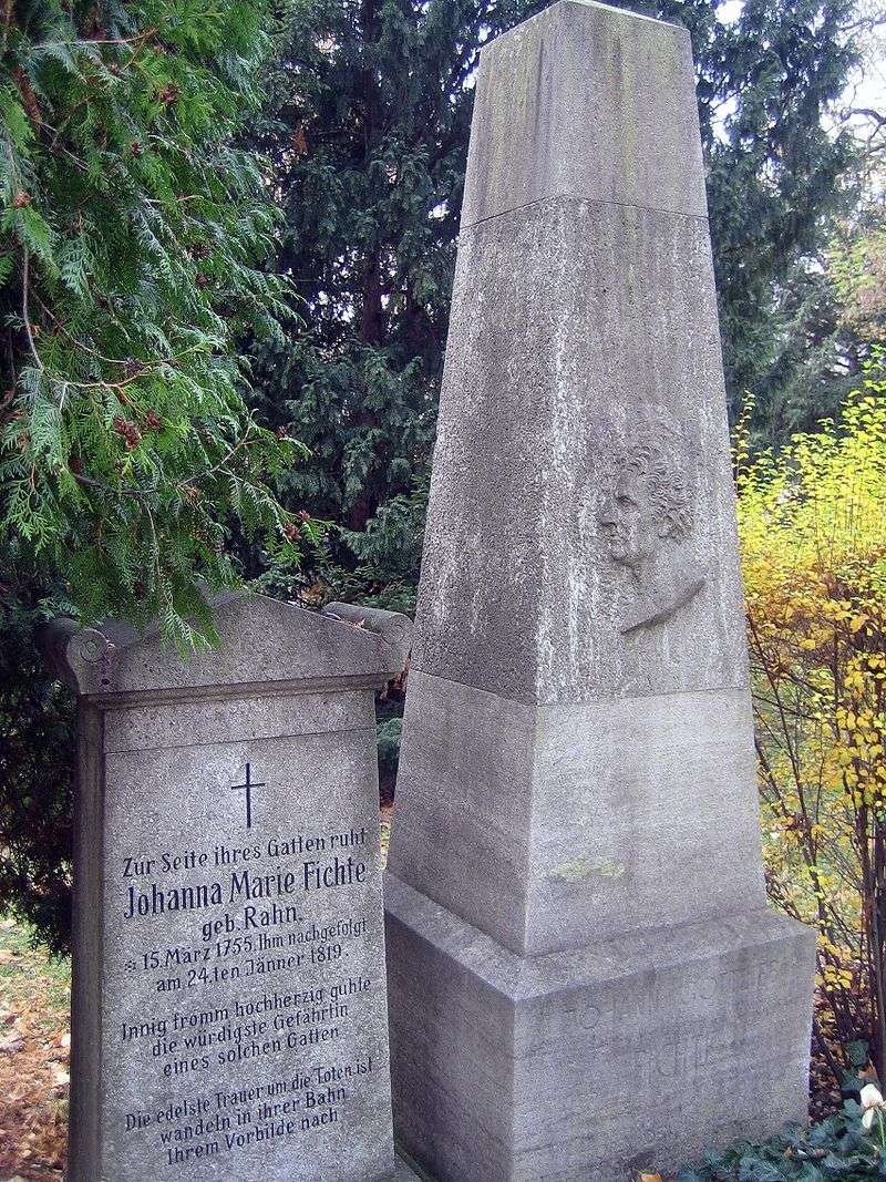 Tombs of Johann Gottlieb Fichte and his wife Johanna Marie, Dorotheenstaedtischer Friedhof (cemetery), Berlin