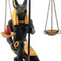 Anubis Scales of Justice Egyptian Statuette