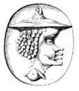Example of a coin image from ancient Delphi thought by one antiquarian to represent Aesop.