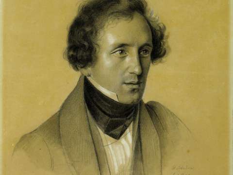 Felix Mendelssohn by Friedrich Wilhelm Schadow, 1834
