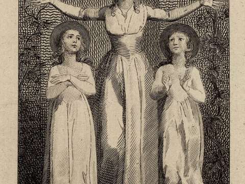 Frontispiece to the 1791 edition of Original Stories from Real Life engraved by William Blake