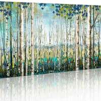White Birch Forest Canvas Painting