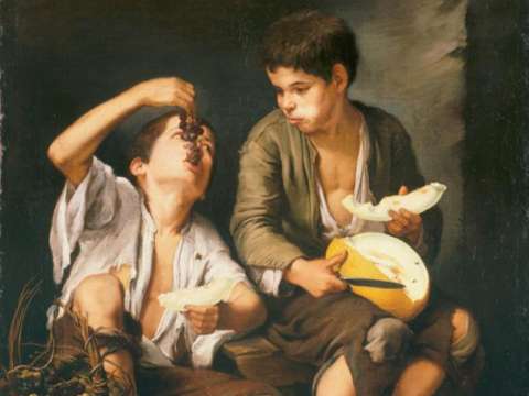 Boys Eating Grapes and Melon, c. 1645–46, Alte Pinakothek