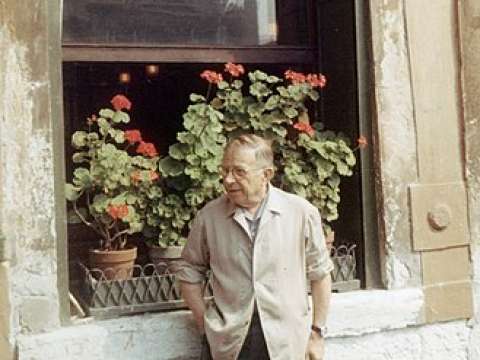 Jean-Paul Sartre in Venice in 1967