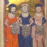 Plato, Seneca, and Aristotle in a medieval manuscript illustration (c. 1325–35)
