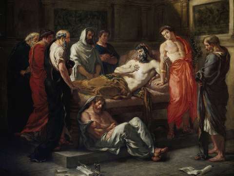 Last Words of the Emperor Marcus Aurelius (1844) by Eugène Delacroix